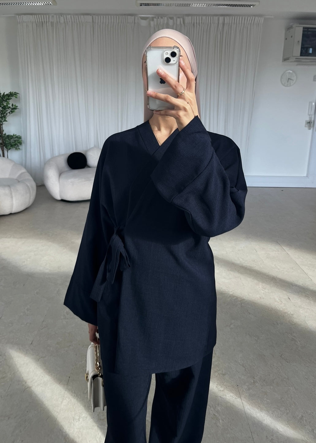 Navy kimono co-ord