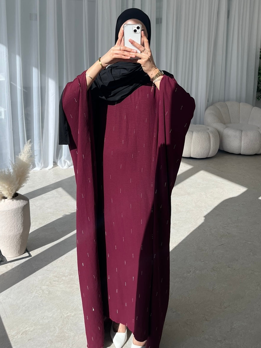Burgundy butterfly kaftan