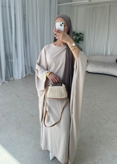 Beige butterfly kaftan