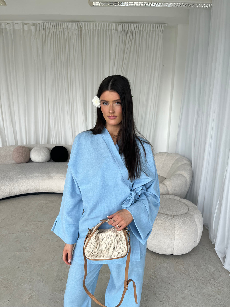 Baby blue kimono co-ord