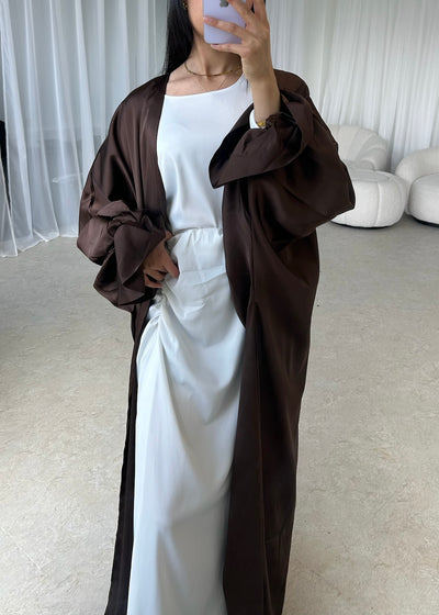 Chocolate Open Abaya