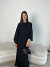 (PRE-ORDER) Black cape top and skirt set