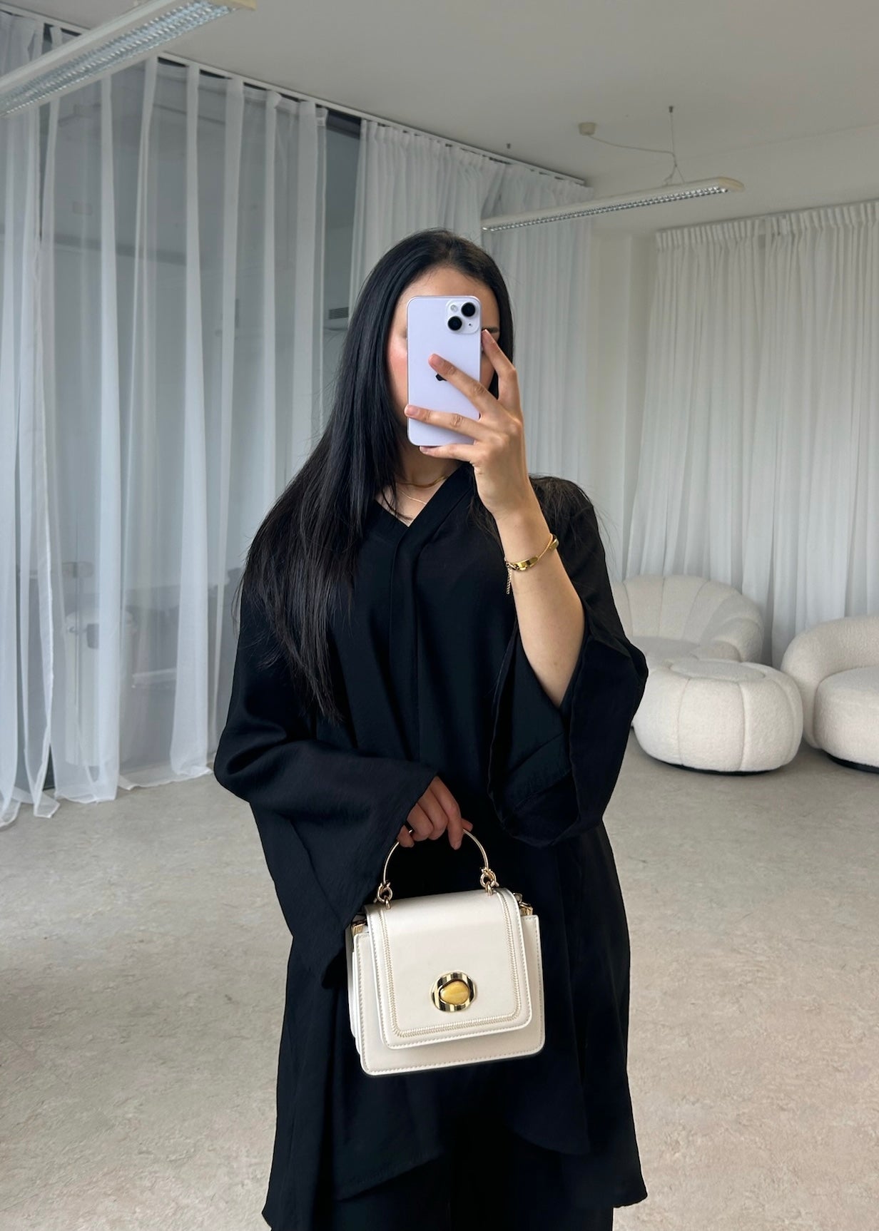 Black two piece linen set