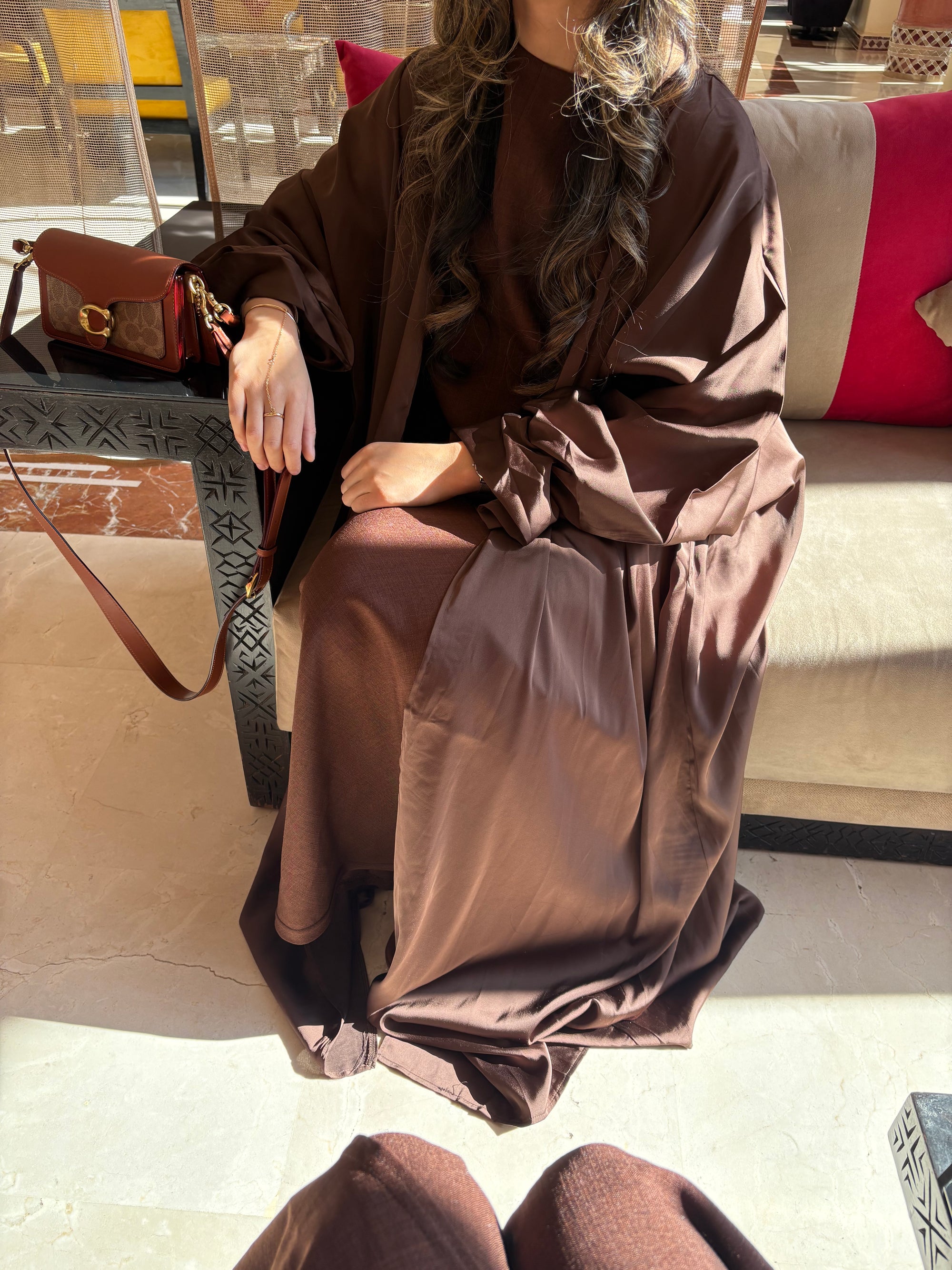 Brown Open Abaya