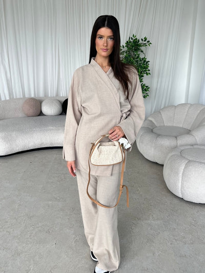 Beige kimono co-ord