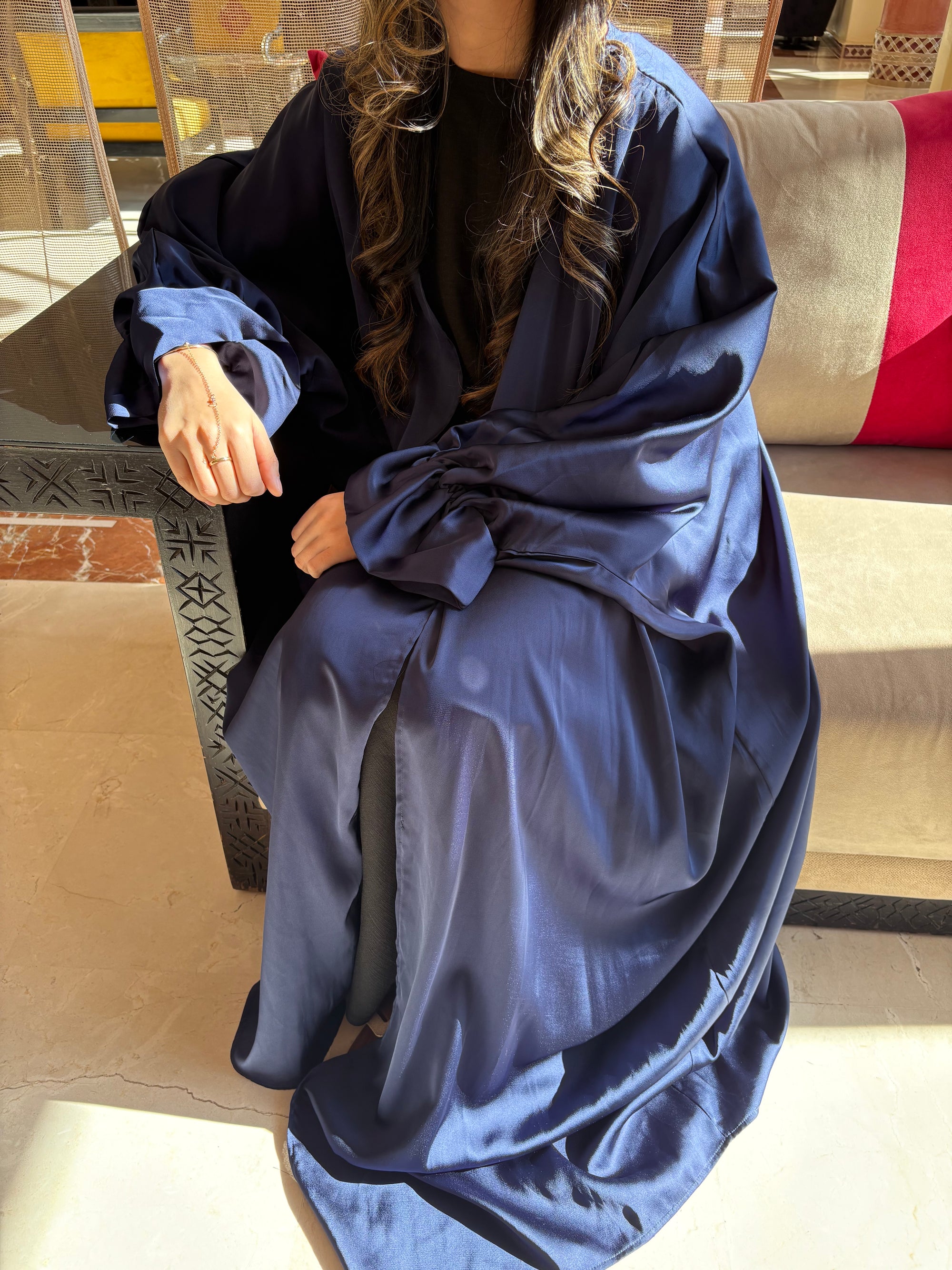 Navy Open Abaya (pre-order)