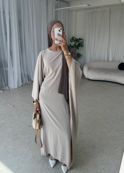 Beige butterfly kaftan