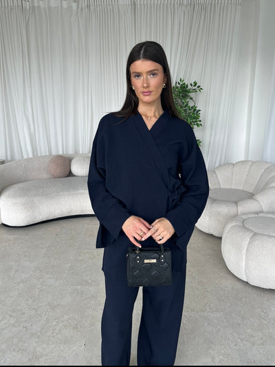 Navy kimono co-ord