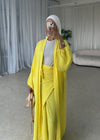 Yellow kimono skirt set