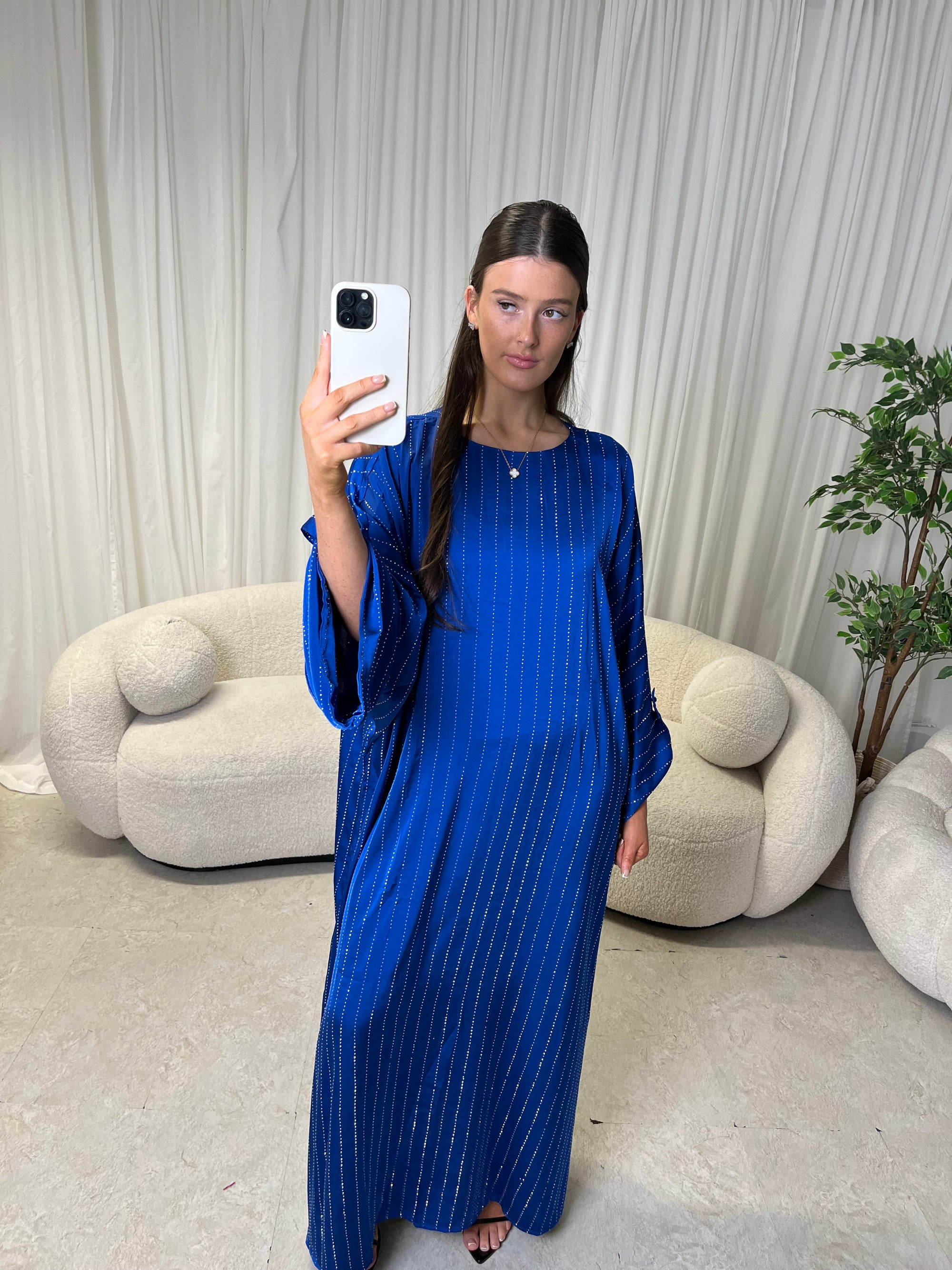 Royal blue gem kaftan