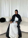 2 piece organza abaya