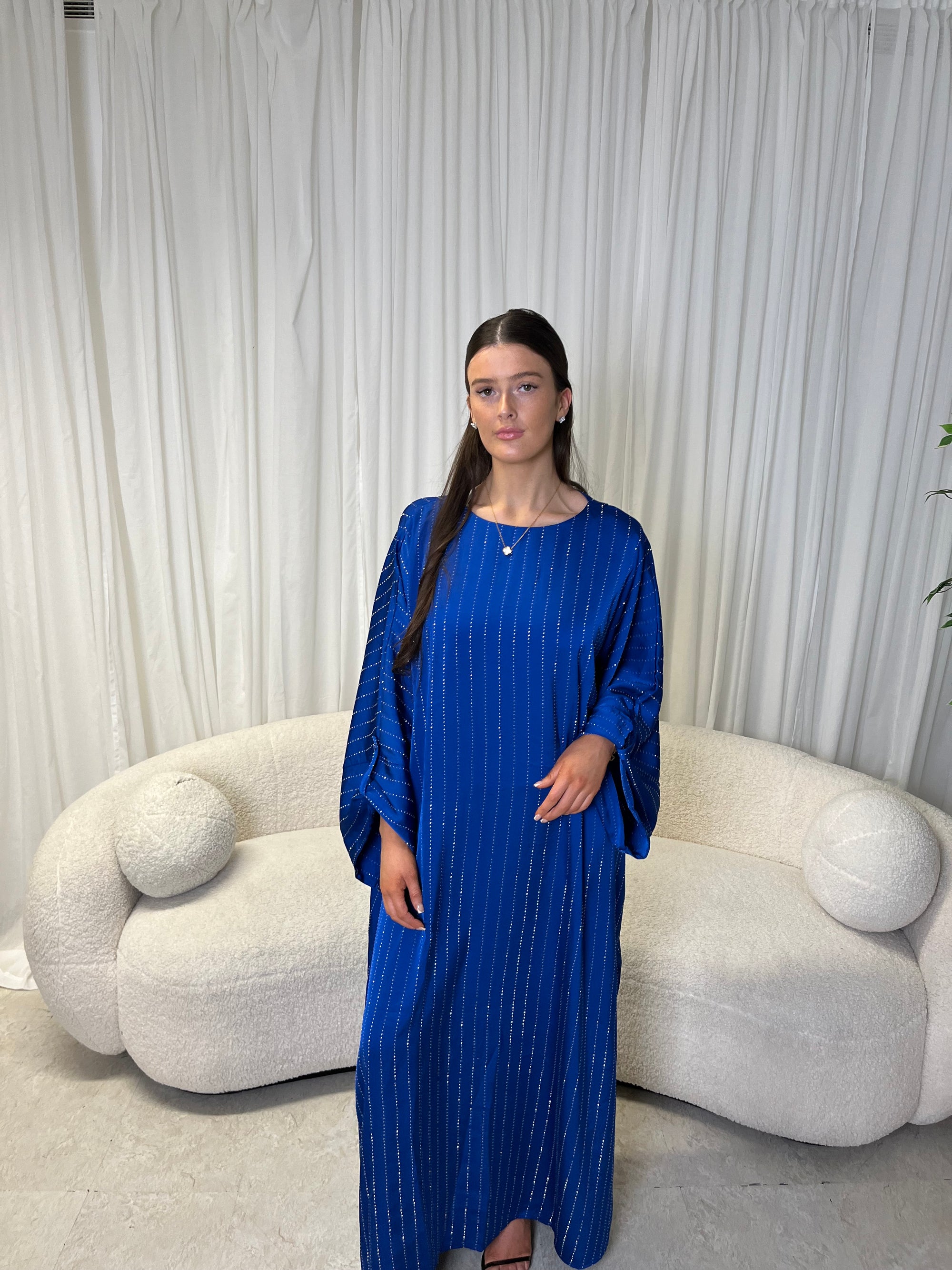 Royal blue gem kaftan