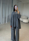 Grey two piece linen set