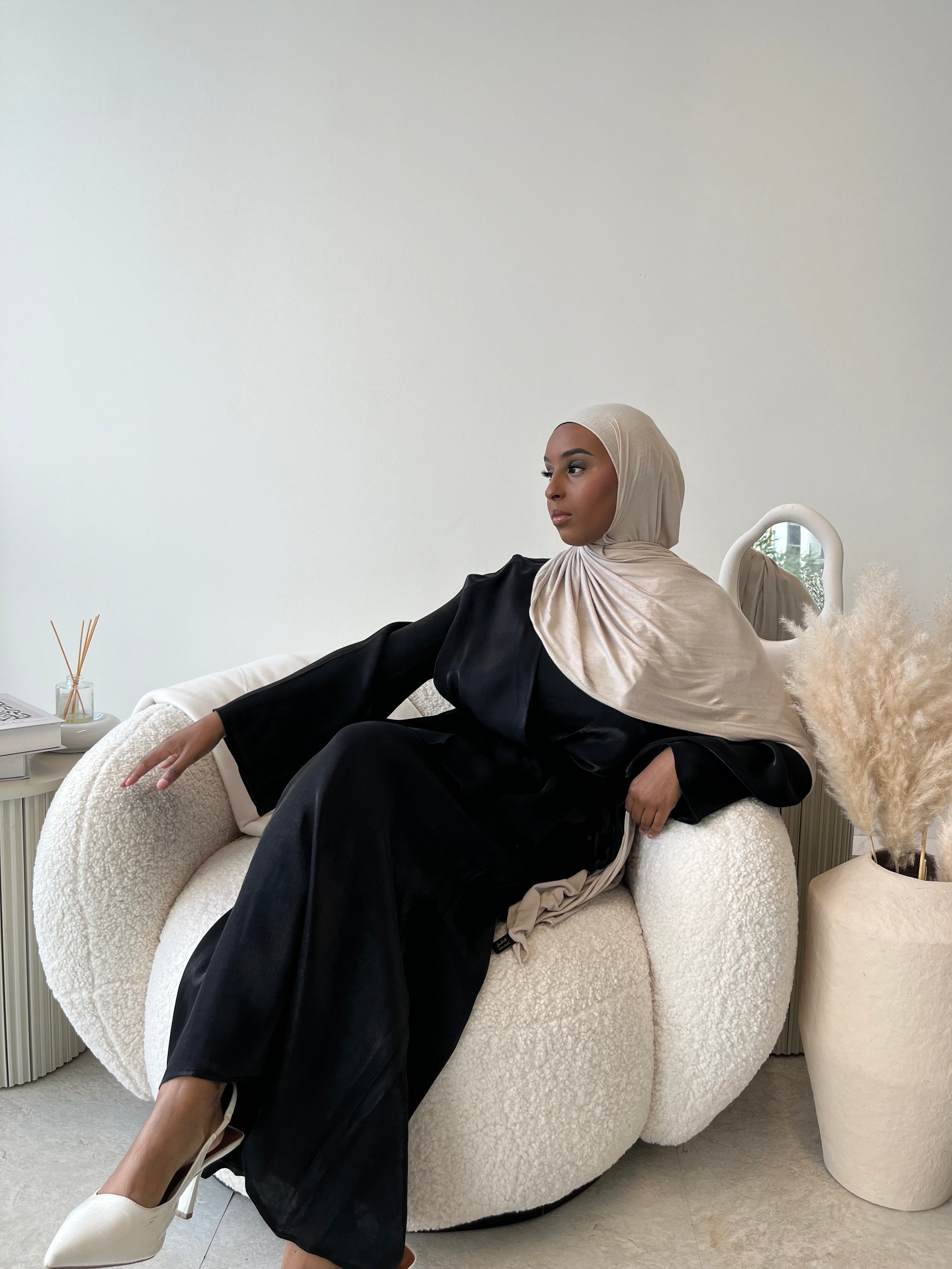Black Wrap Skirt Set