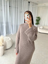 Stone maxi knitted dress