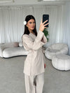 Beige kimono co-ord
