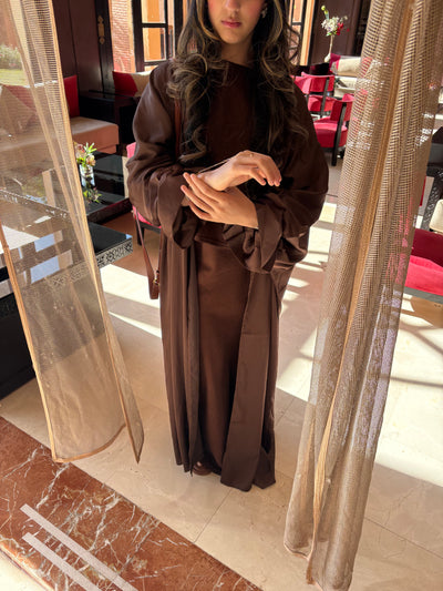 Brown Open Abaya