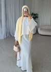 ( PRE-ORDER) White cape top and skirt set