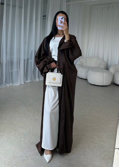 Chocolate Open Abaya