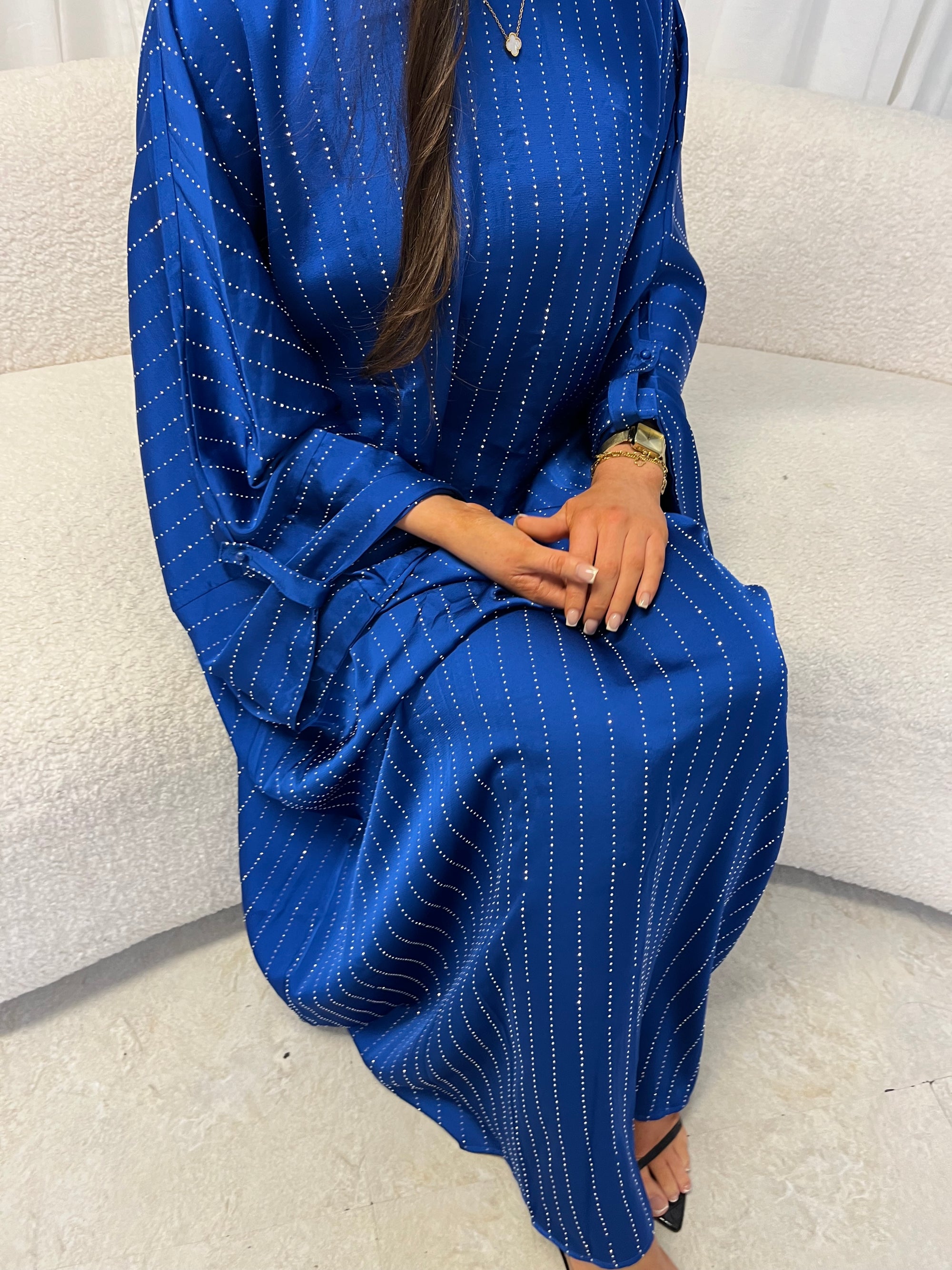 Royal blue gem kaftan
