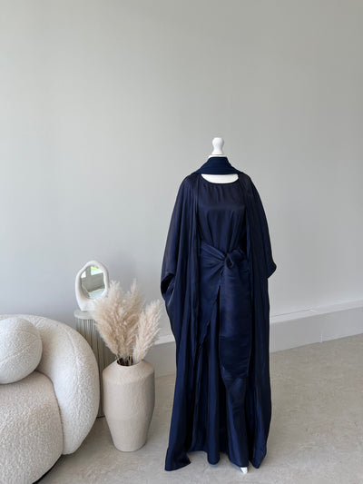 Navy 5 piece abaya set