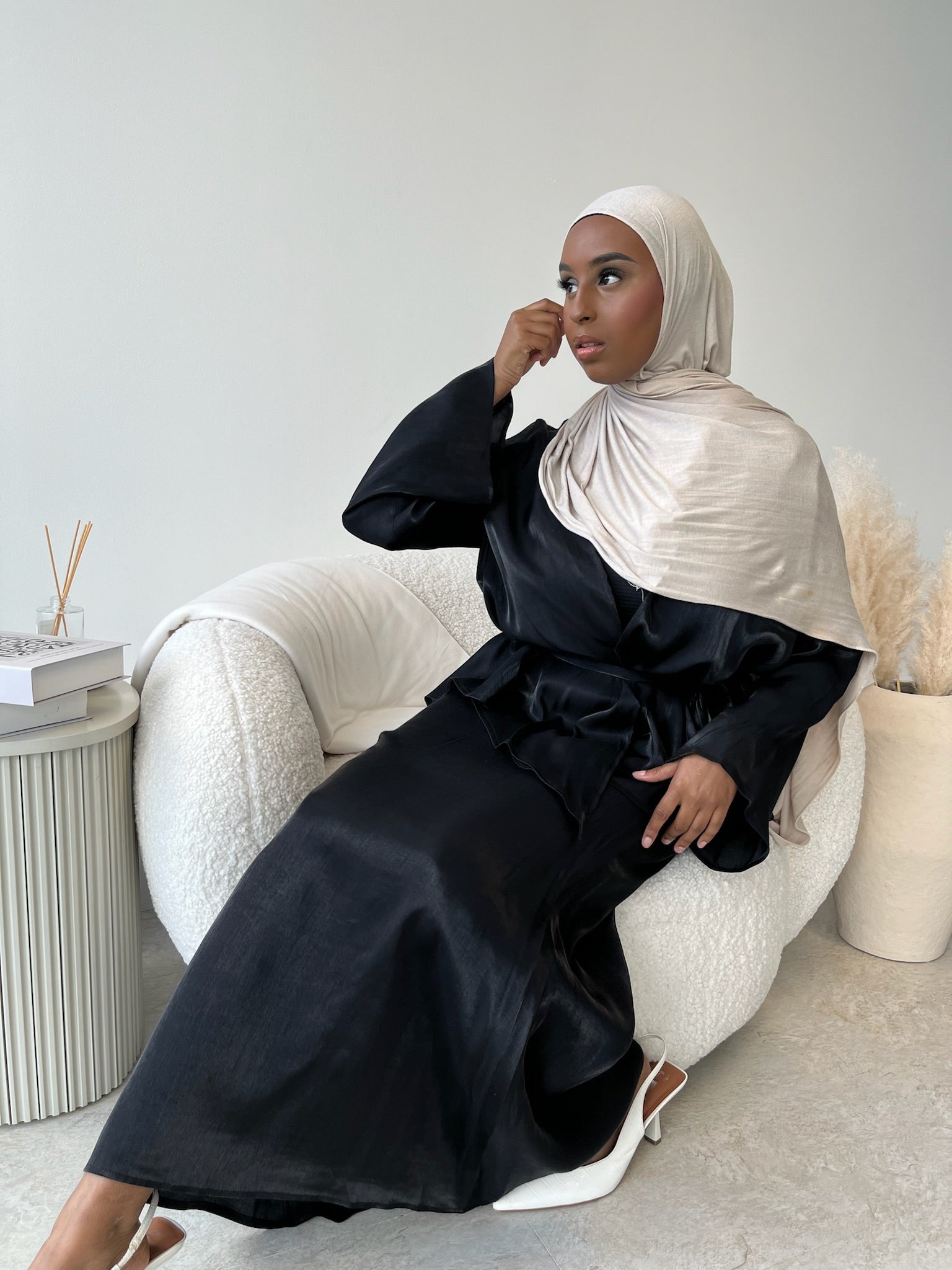 Black Wrap Skirt Set