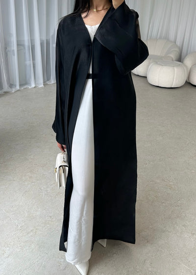 2 piece organza abaya