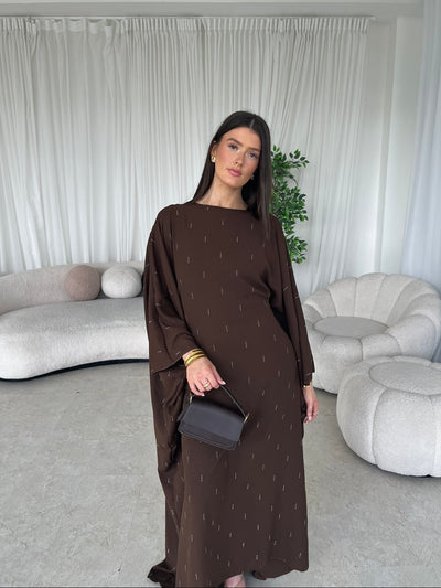 Brown butterfly kaftan