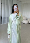 Light Mint Open Abaya