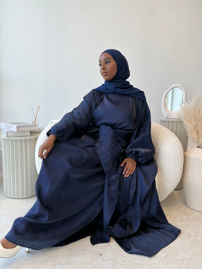 Navy 5 piece abaya set