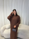 Chocolate brown knitted dress