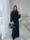 (PRE-ORDER) Black cape top and skirt set