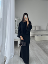 (PRE-ORDER) Black cape top and skirt set