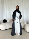 2 piece organza abaya