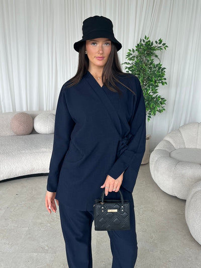 Navy kimono co-ord