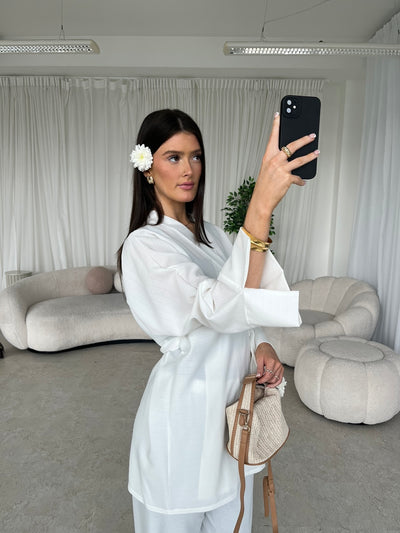 White kimono co-ord