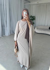 Beige butterfly kaftan