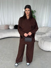 Brown kimono co-ord