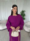 (PRE-ORDER) Mauve cape top and skirt set