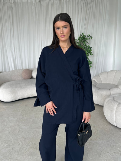 Navy kimono co-ord