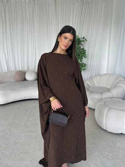 Brown butterfly kaftan