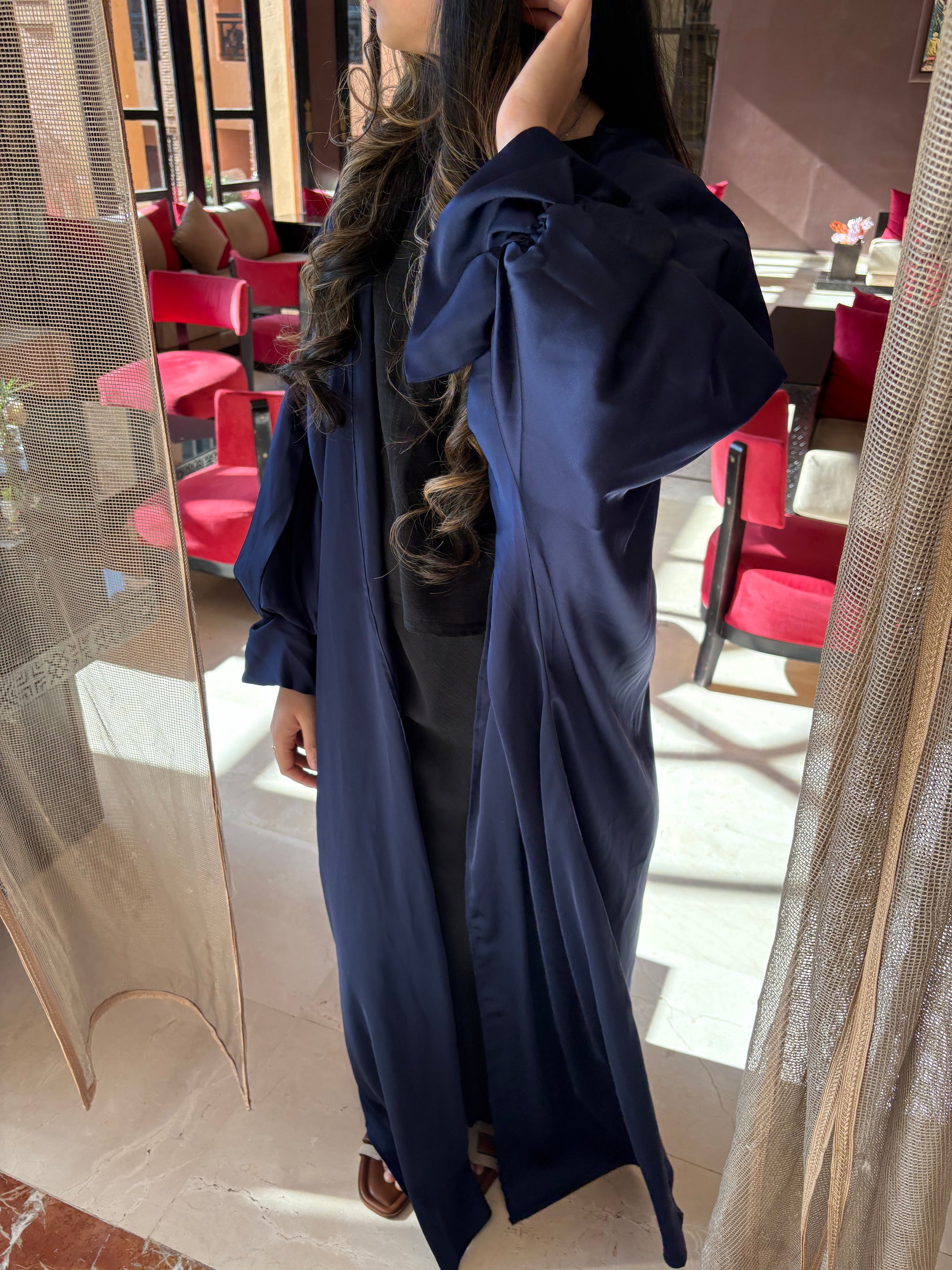 Navy Open Abaya (pre-order)