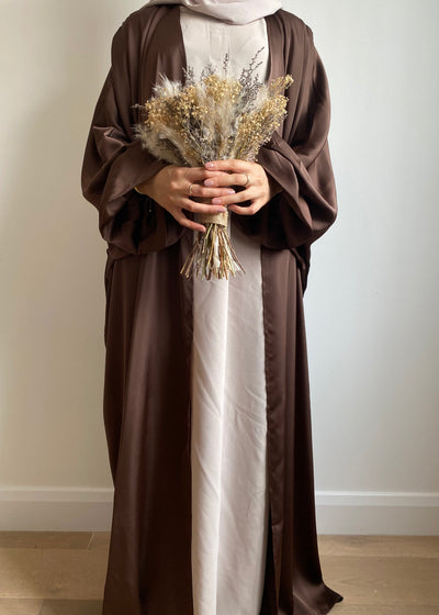 Chocolate Open Abaya